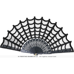 Vějíř halloweenský motiv pavučina