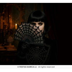 Vějíř halloweenský motiv pavučina