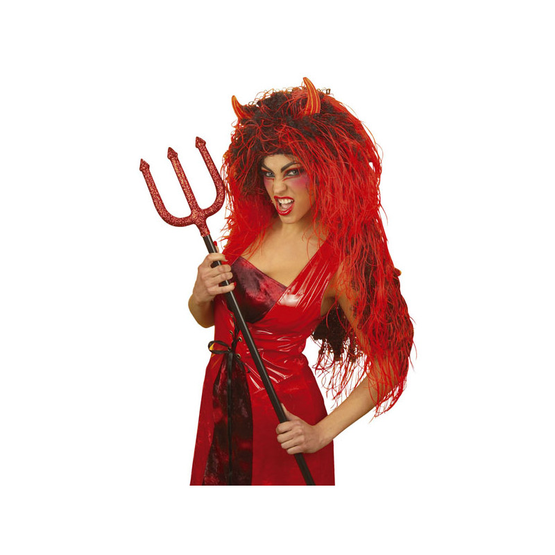 Paruka čert dámská dlouhá