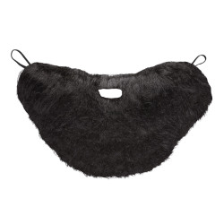 Černé kudrnaté vousy s knírem