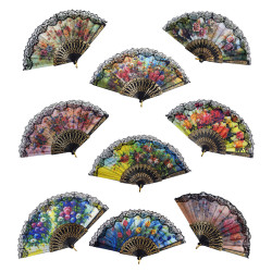 Vějíř španělský látkový