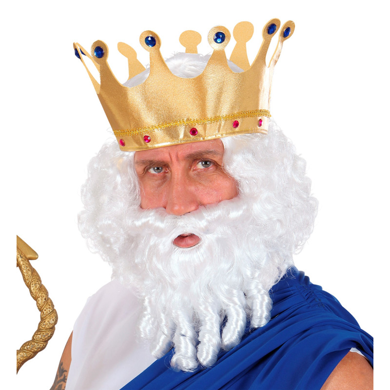 Bílá paruka a vousy Zeus