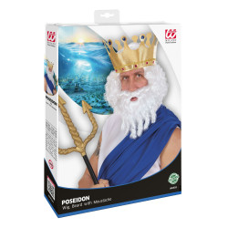 Bílá paruka a vousy Zeus