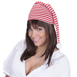 Čepička na spaní červeno-bílá