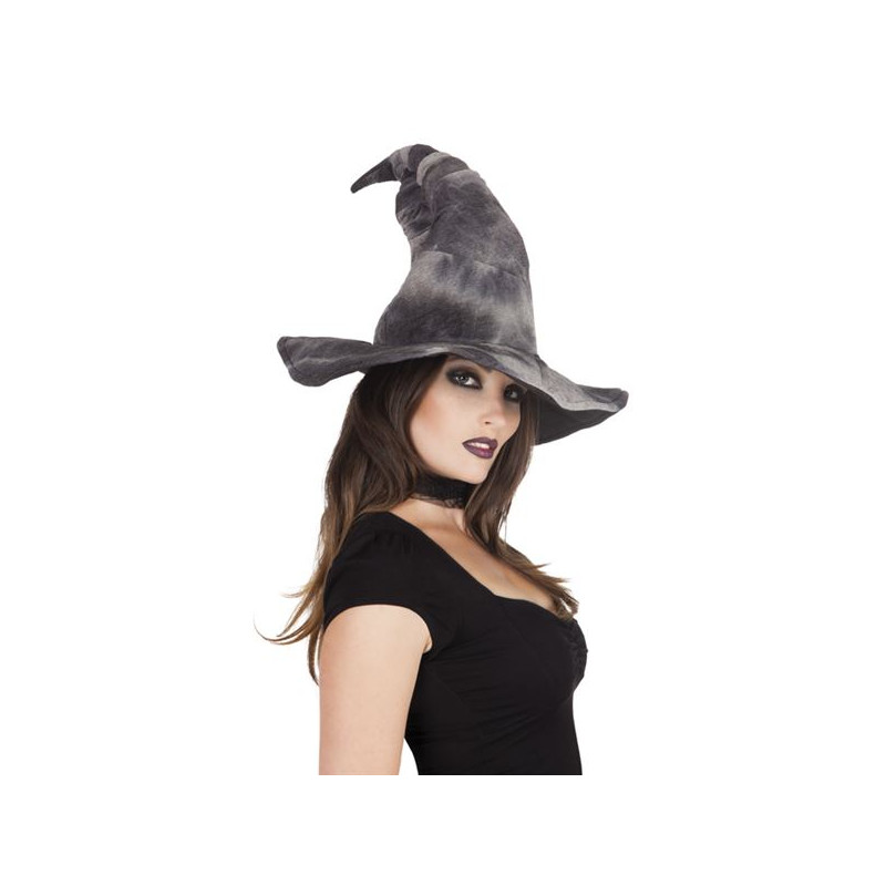 Čarodějnický klobouk lux šedivý