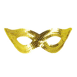 Škraboška zlatá flitrová