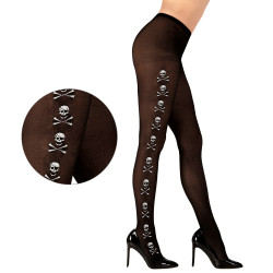 Pirátské punčocháče s lebkami