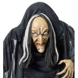 Černá čarodějnice dekorace na zavěšení 140 cm