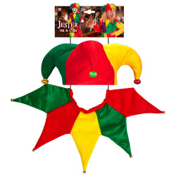 Souprava šašek klobouk a límec