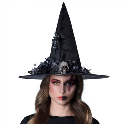 Čarodějnický klobouk černý luxus