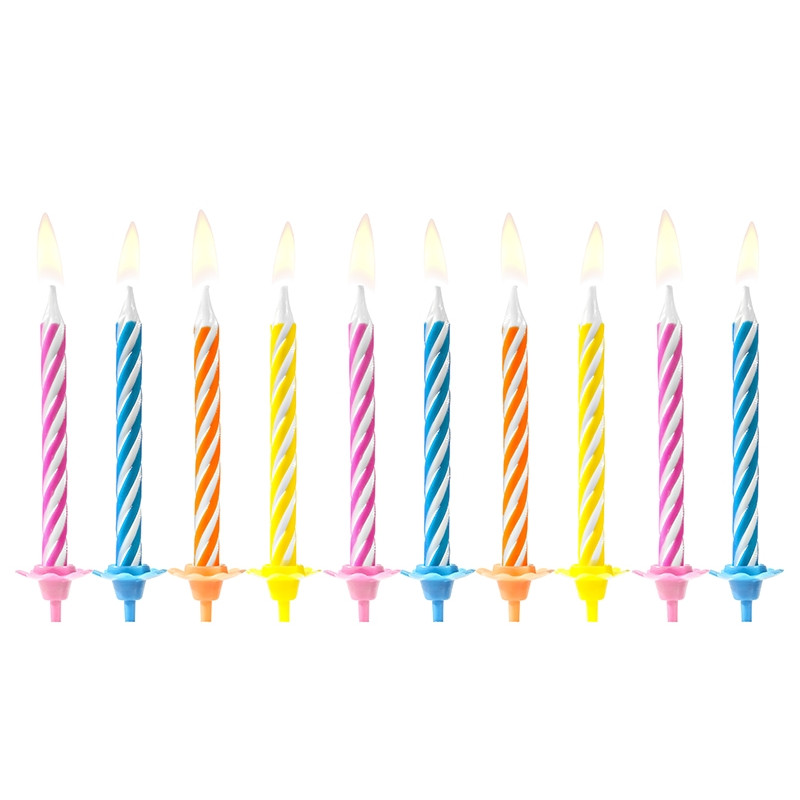Svíčky dortové narozeninové 10 ks