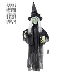 Čarodějnice pohyblivá dekorace 60 cm