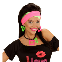 Neonová sada - náhrdelník náušnice retro