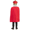 Královský plášť s límečkem červený dětský