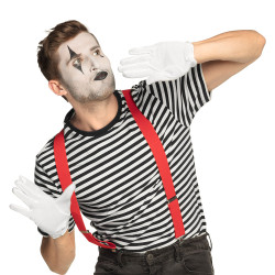 Rukavičky bílé krátké s knoflíčkem