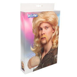 Paruka pánská blond s knírem