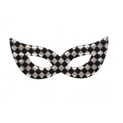 Stříbrná škraboška šachovnice