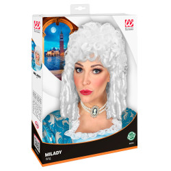 Paruka Milady bílá historická