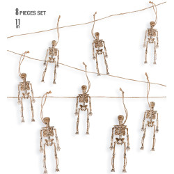 Kostlivci na zavěšení dekorace 8 ks
