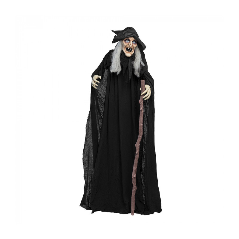 Čarodějnice figurína svítící mluvící a pohyblivá