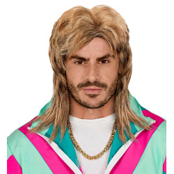 Pánská hnědá paruka retro