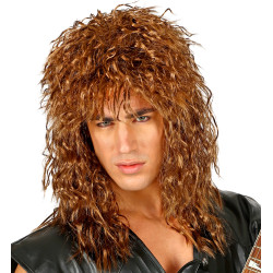 Paruka rocker hnědá 80´léta