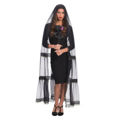 Černý dlouhý závoj