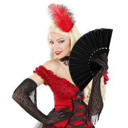 Černý vějíř 23 cm