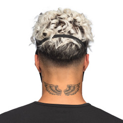 Lesklá plastová maska čerta červená