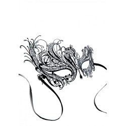 Luxusní černá kovová škraboška