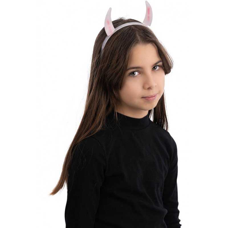 Fluorescenční čelenka s rohy