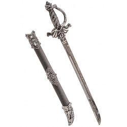 Šedý meč s pochvou a rukojetí