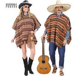 Mexické oboustranné pončo