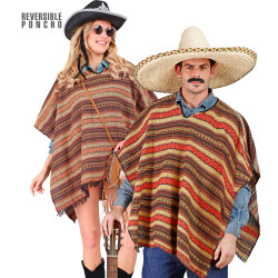 Mexické oboustranné pončo