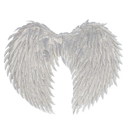 Andělská křídla stříbrná 50 x 55 cm