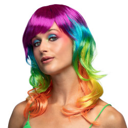 Paruka multicolor dámská dlouhá