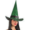 Zelený čarodějnický klobouk metalic