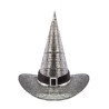 Stříbrný čarodějnický klobouk metalic