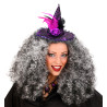 Klobouček se závojem fialovočerný na čelence