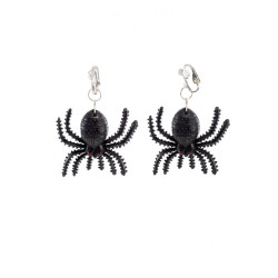 Černé náušnice s pavouky