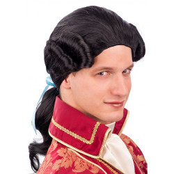 Paruka barokní černá Markýz