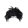 Brazilská čelenka z černého peří s maskou