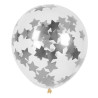 Sada 5 balónků se stříbrnými hvězdičkami