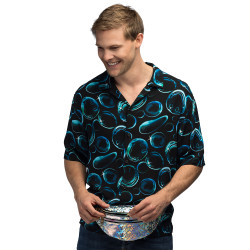 Retro ledvinka stříbrná holografická