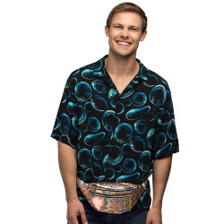 Retro ledvinka růžově zlatá holografická