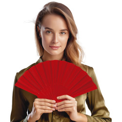 Červený látkový vějíř