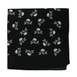 Šátek černý pirátský s lebkami