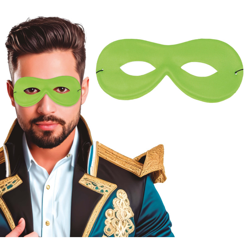 Škraboška domino zelená