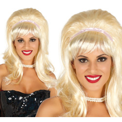 Dámská blond paruka se stuhou 50´léta