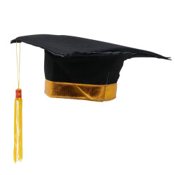 Klobouk absolvent se žlutým střapcem